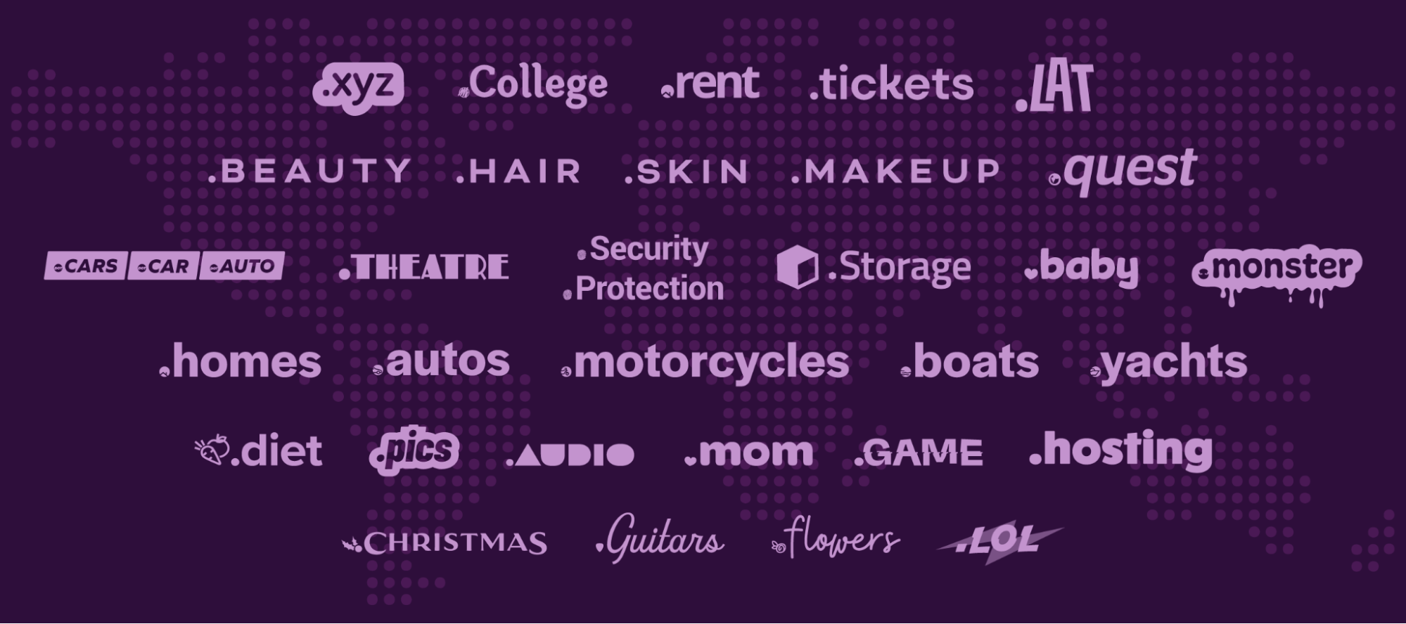34 domain extensions and counting
