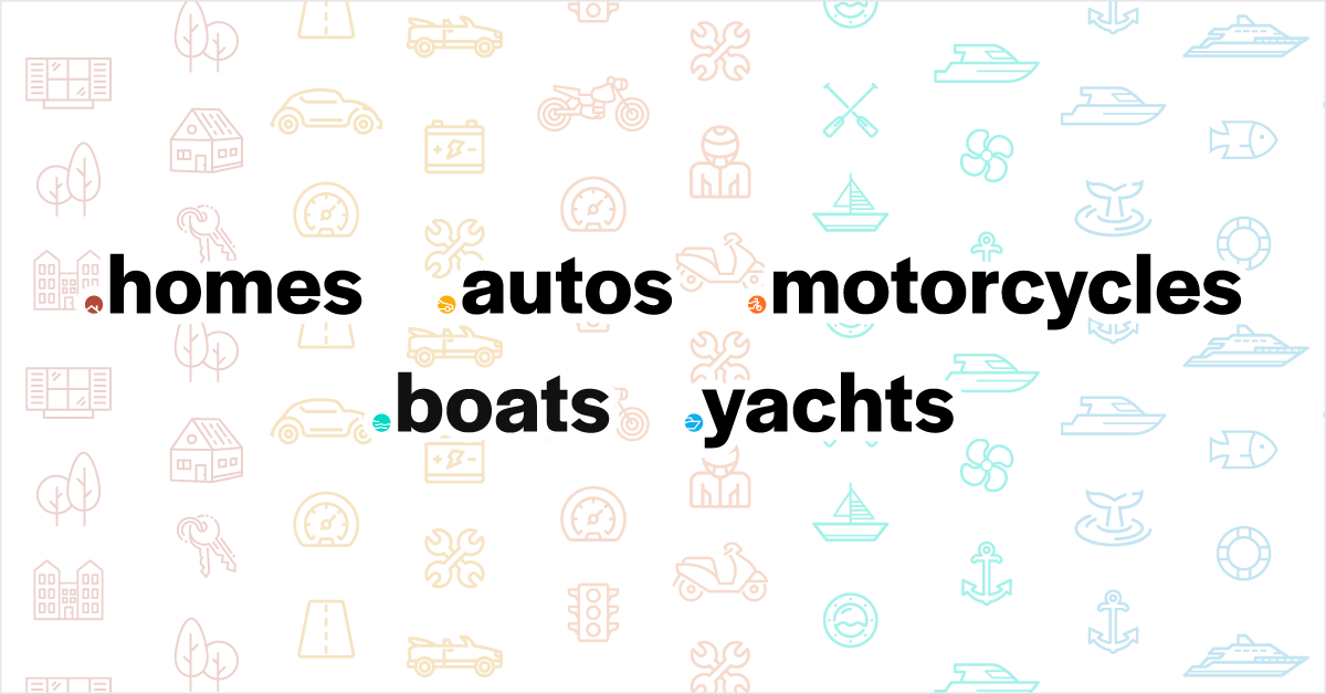 .Homes, .Autos, .Motorcycles, .Boats, and .Yachts