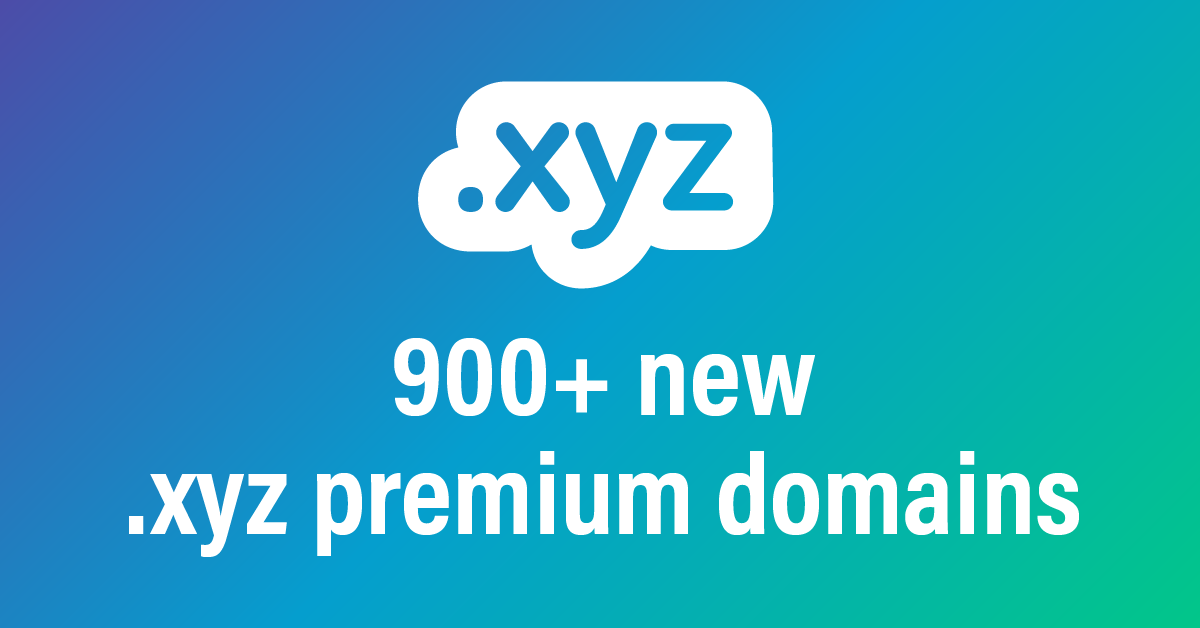 Newly released .xyz premium domains